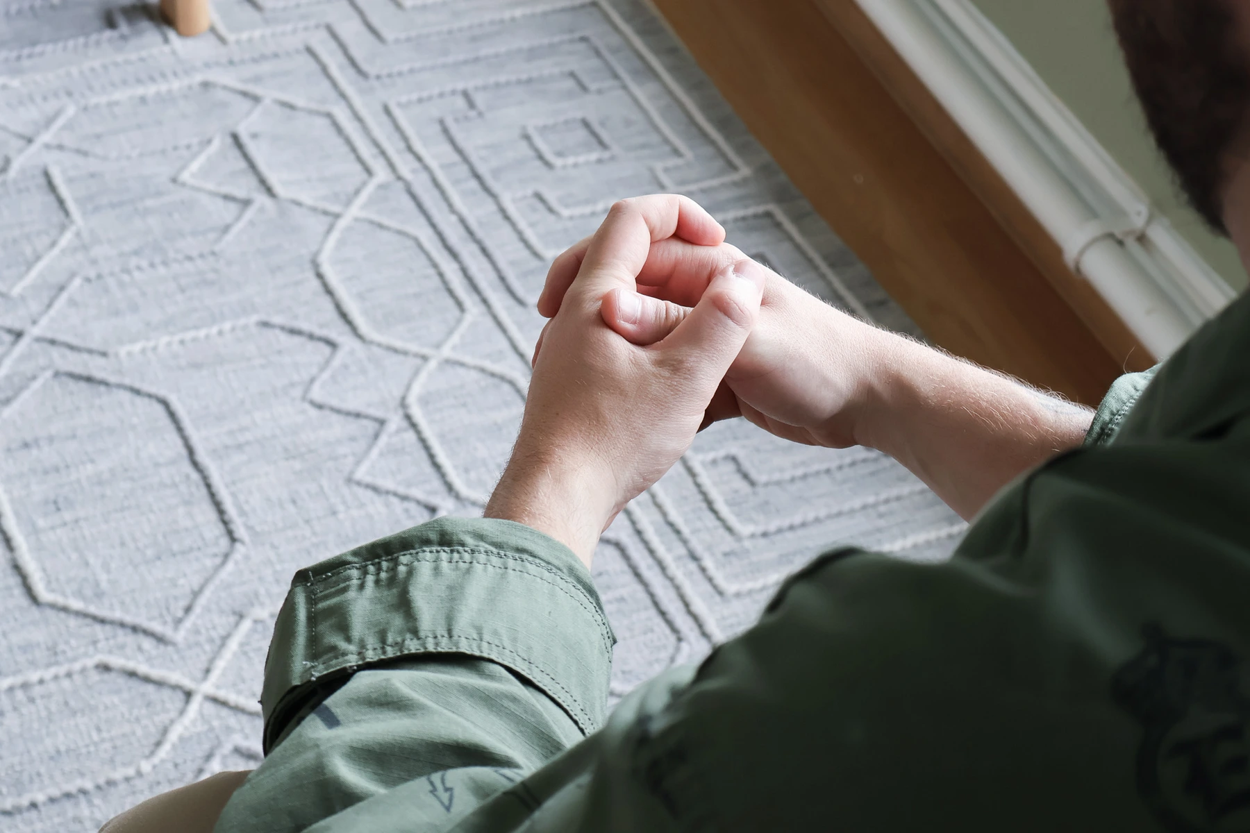A quiet moment in the therapy room